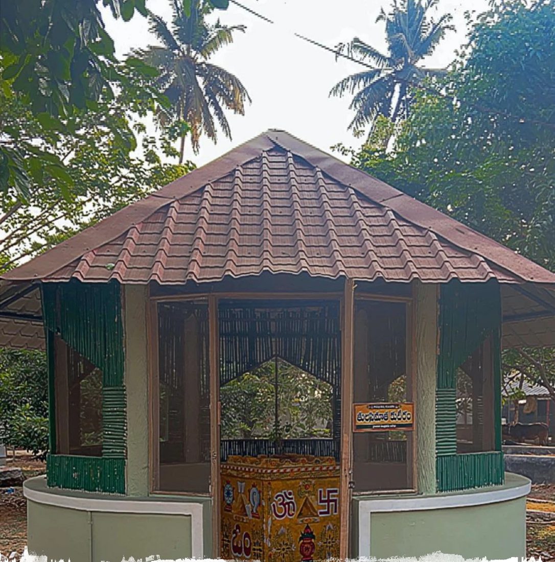 The tulsi cottage with its tiled roof